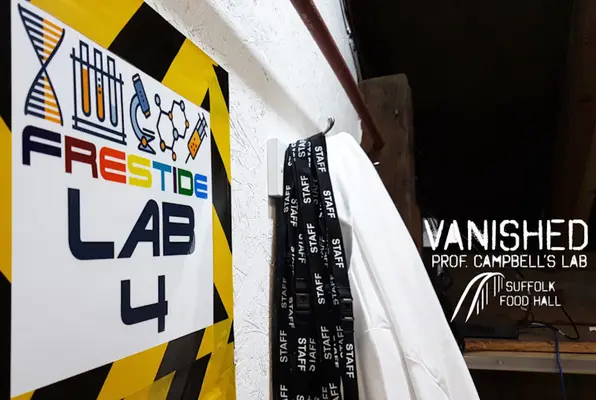 Vanished: Prof Campbell's Lab (Suffolk Food Hall) Escape Room