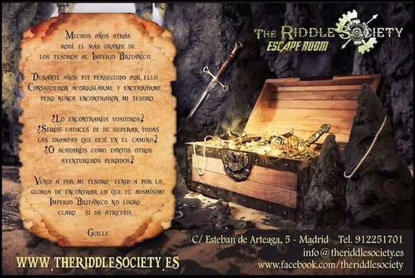 El Tesoro de Guille el Tuerto (The Riddle Society) Escape Room