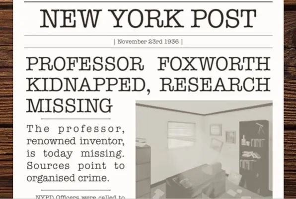 The Kidnapped Professor (Paradox Parlours Escape Rooms) Escape Room